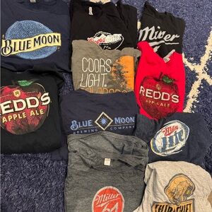 Collection of MillerCoors tshirts (8) and long sleeve shirts (2)